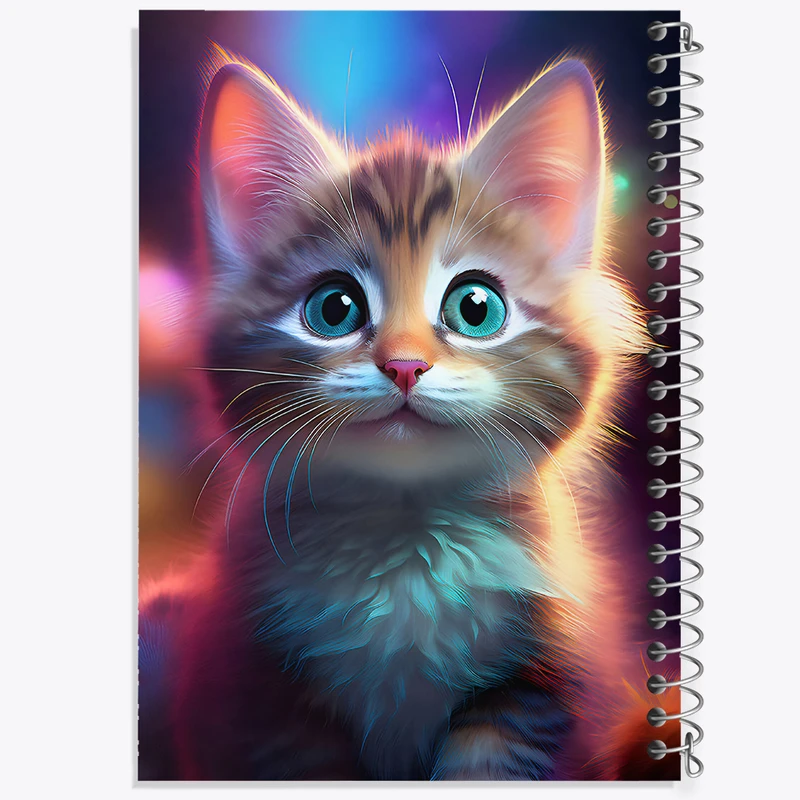 دفتر شطرنجی 50 برگ خندالو طرح گربه کیوت کد N3554