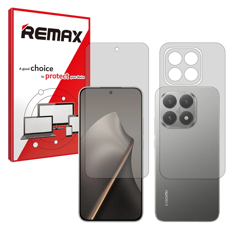 محافظ صفحه نمایش شفاف ریمکس مدل Resistant مناسب برای گوشی موبایل شیائومی 15T به همراه محافظ پشت گوشی موبایل 