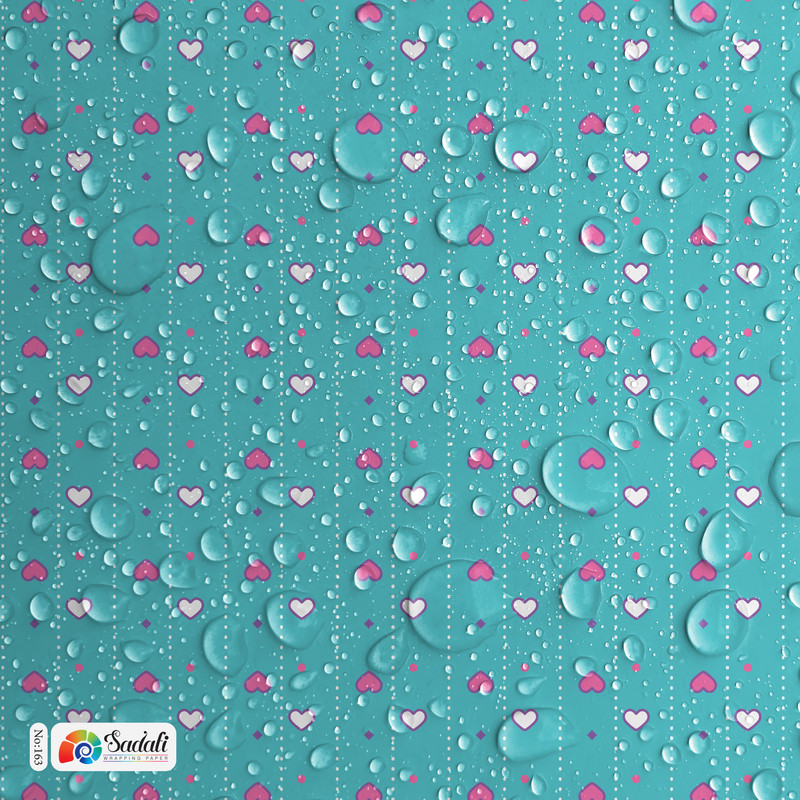 کاغذ کادو صدفی طرح قلب بسته 2 عددی