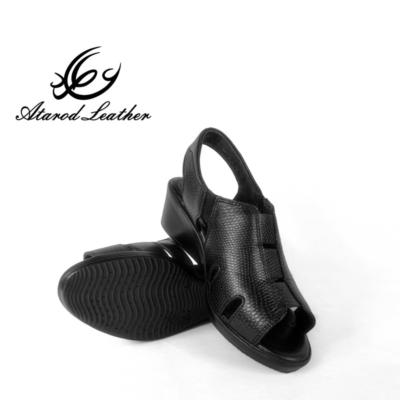 صندل زنانه چرم عطارد مدل چرم طبیعی کد SH207