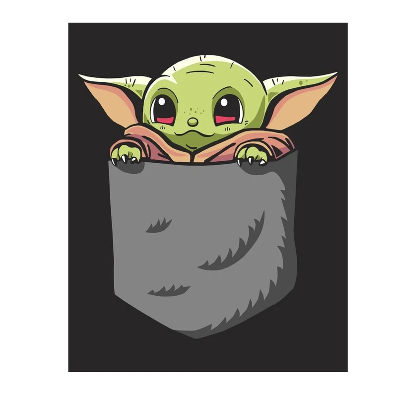 استیکر لپ تاپ و موبایل مدل سریال طرح بچه یودا جنگ ستارگان baby yoda Star wars کد 4928