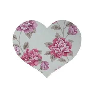 پادری مدل قلب طرح گل کد 5911 سایز 90x90 سانتی متر 