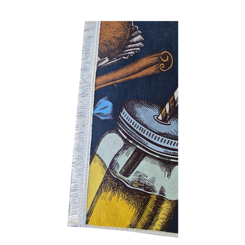 فرش پارچه ای مدل فرشینه طرح آشپزخانه کد 100417