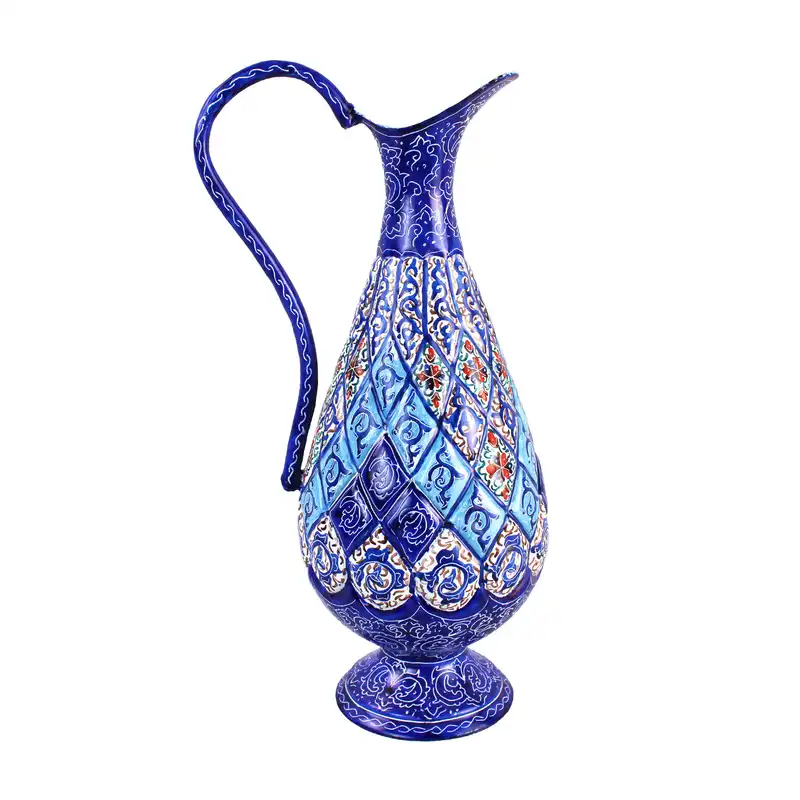 پارچ میناکاری مسی طرح اسلیمی کد P25