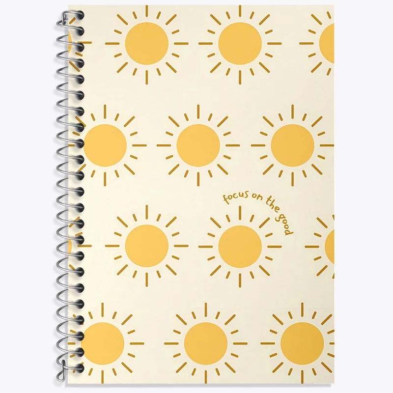 دفتر زبان 50 برگ خندالو مدل سه خط طرح Focus On The Good کد N4576