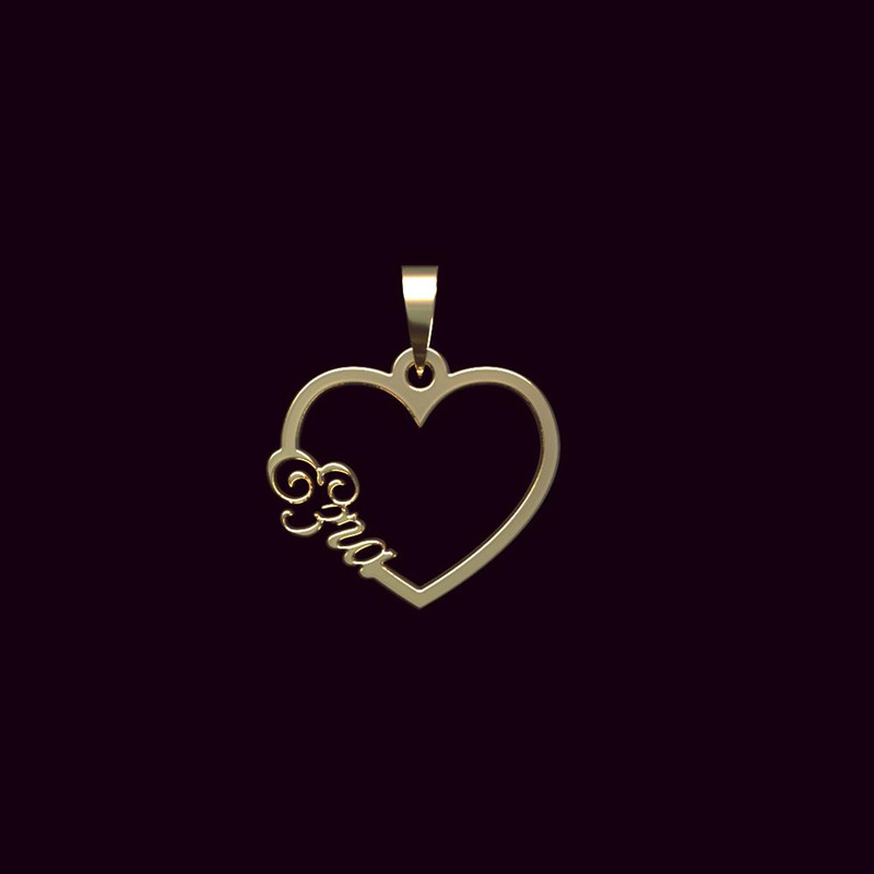 آویز گردنبند طلا 18 عیار زنانه مدوپد مدل اسم عزرا ezra کد PB1-10161