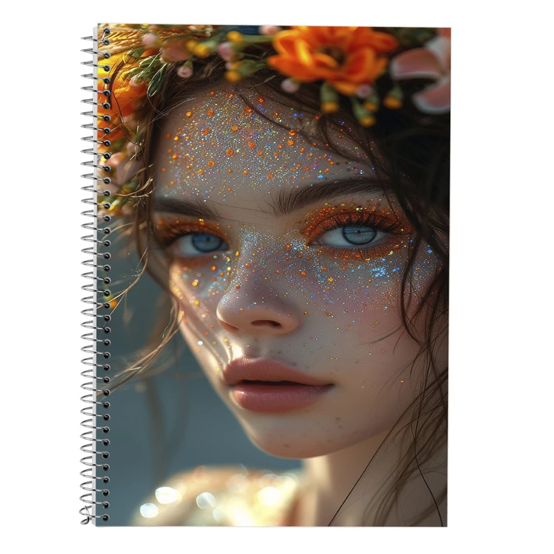 دفتر زبان 50 برگ مدوپد مدل سه خط طرح دختر کد DF14357