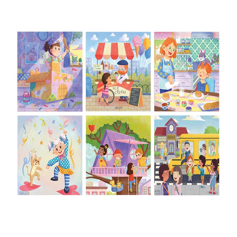 برچسب مدل زندگی کودکانه مجموعه 6 عددی