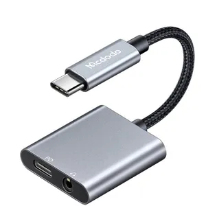 مبدل USB-C به USB-C/AUX مک دودو مدل Type-C Digital Audio Adapter