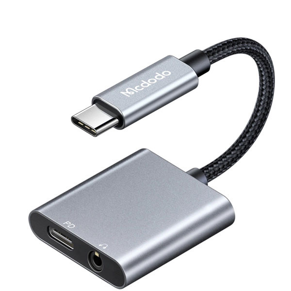 مبدل USB-C به USB-C/AUX مک دودو مدل Type-C Digital Audio Adapter