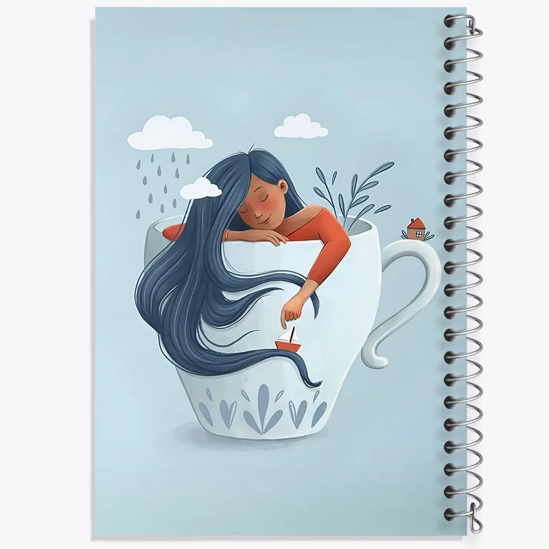 دفتر ژورنال نویسی 50 برگ خندالو مدل نقطه ای طرح دخترانه کد N3112