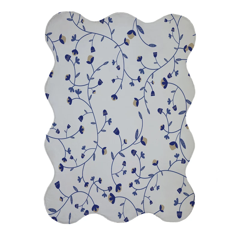 پادری مدل دالبر طرح گل کد 9061 سایز 80x110 سانتی متر 