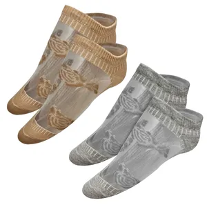 جوراب بدون ساق زنانه تن پوش هنگامه مدل گل دار بسته 2 عددی