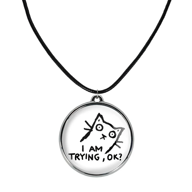 گردنبند خندالو مدل گربه پر تلاش کد 2929629297