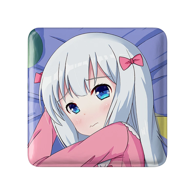 مگنت خندالو طرح ساگیری انیمه ارومانگا سنسی Eromanga Sensei  مدل مربعی کد 22648