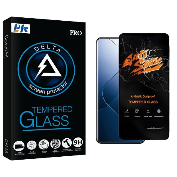محافظ صفحه نمایش پی کی مدل Delta2 Antistatic مناسب برای گوشی موبایل شیائومی 14T / 14T Pro / Poco F6 Pro / Poco M6 Pro / Redmi Note 13 / Redmi Note 13 Pro 4G