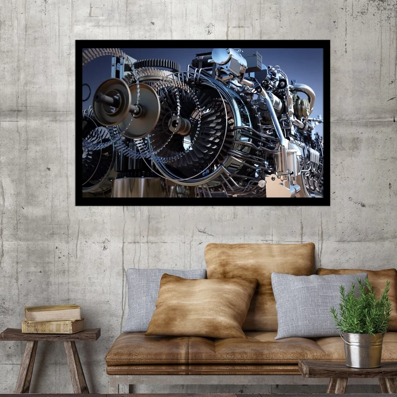 تابلو بکلیت طرح توربین جت جنگی مدل B-20000