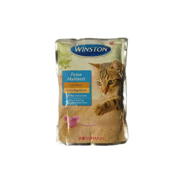 غذای پوچ گربه وینستون مدل اردک در سس وزن 100 گرم
