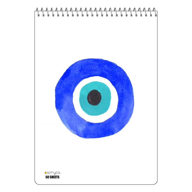 دفتر نقاشی 50 برگ سیمی کارنیکا طرح پترن چشم نظر Eye Evil Pattern کد 70895