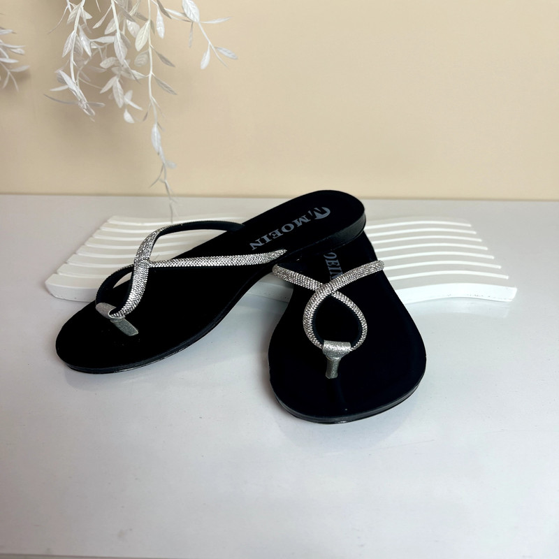 دمپایی لاانگشتی زنانه مدل آلفا 17 رنگ مشکی