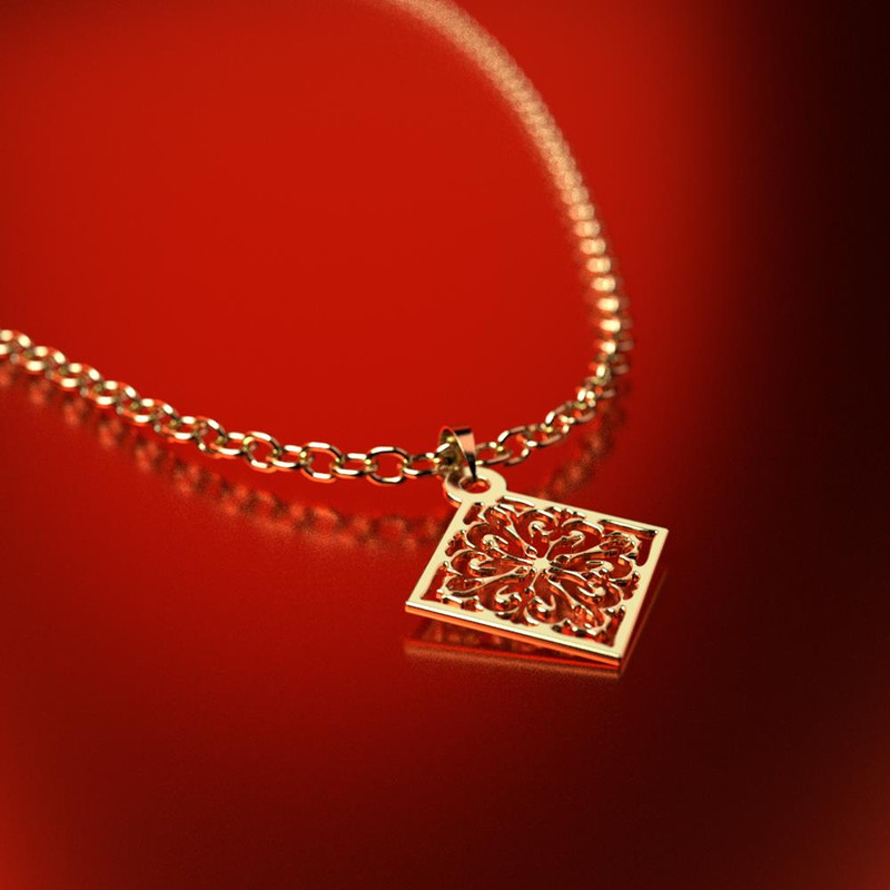 نیم ست طلا 18 عیار زنانه مدوپد مدل اسلیمی کد NA10361