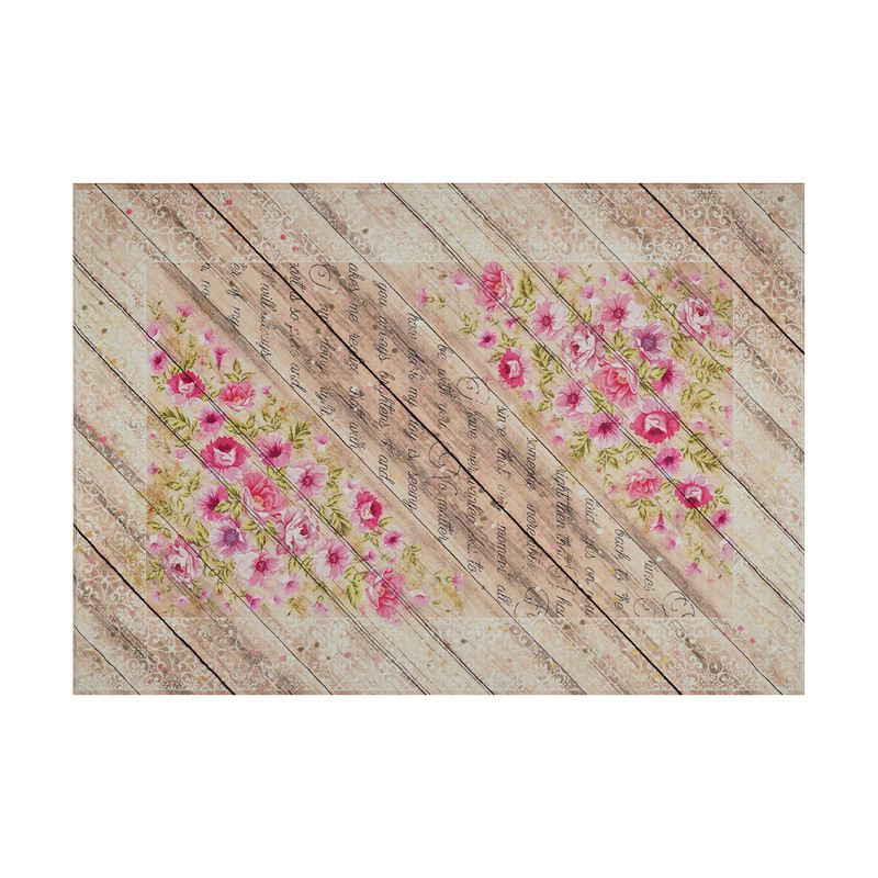 فرش ماشینی زانیس مدل مدرن طرح گل  زمینه کرم قهوه ای