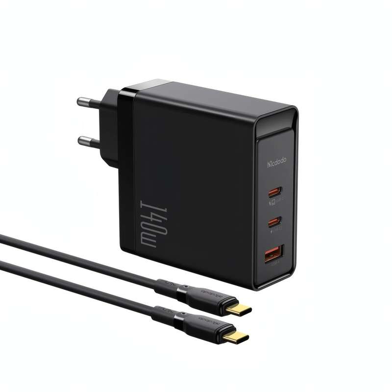 شارژر دیواری 140 وات مک دودو مدل CH-2913 به همراه کابل USB-C شارژر دیواری 140 وات مک دودو مدل CH-2913 به همراه کابل USB-C