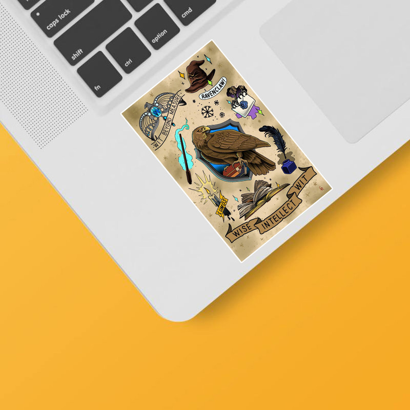 استیکر لپ تاپ و موبایل گوفی طرح هری پاتر مدل ریونکلای واقعی