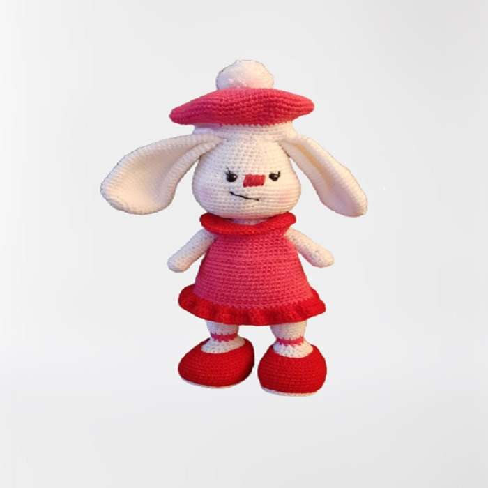 عروسک بافتنی مدل کاموایی طرح خرگوش