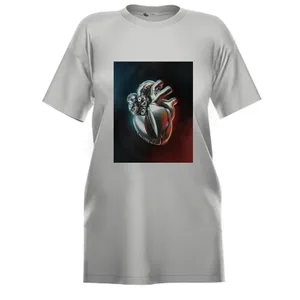 تی شرت لانگ آستین کوتاه  زنانه مدل قلب