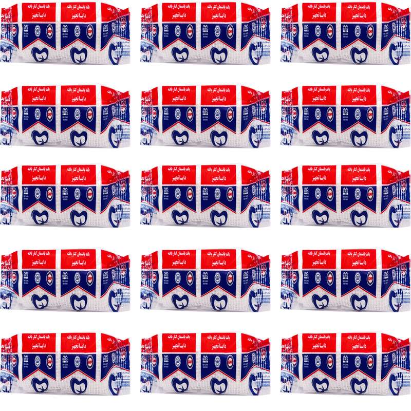 باند پانسمان دایا تجهیز استوار مدل کنار بافت 10 سانتی متر مجموعه 15 عددی