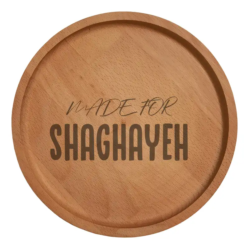 بشقاب چوبی مدل شقایق