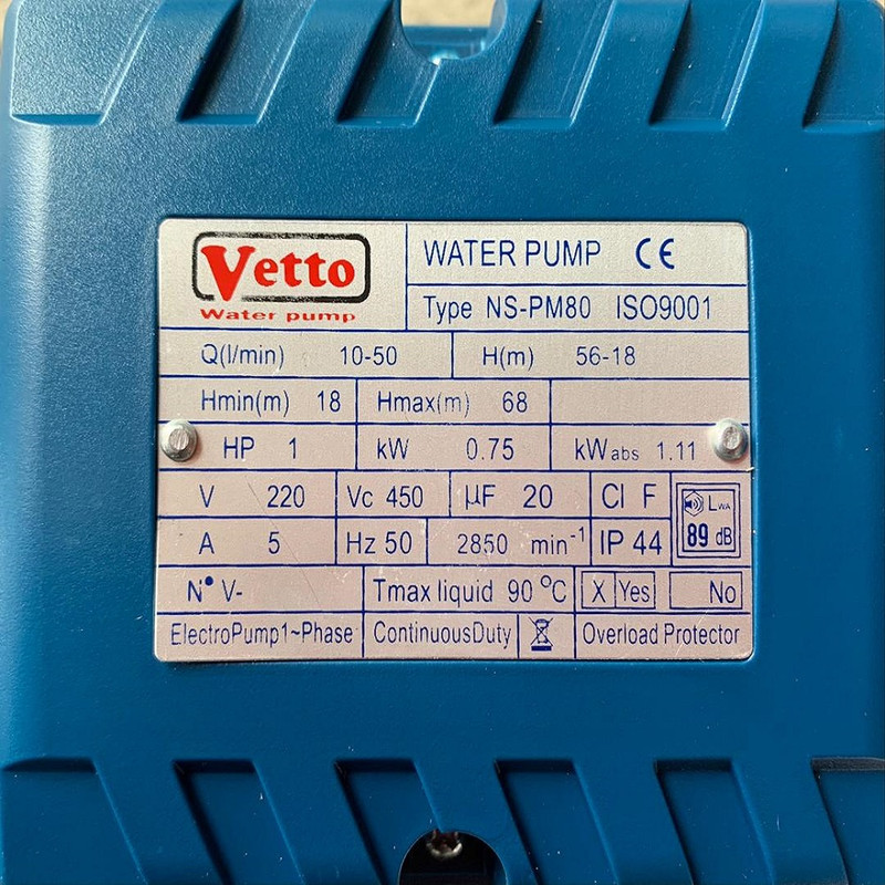 پمپ آب ویتو مدل NS_PM80