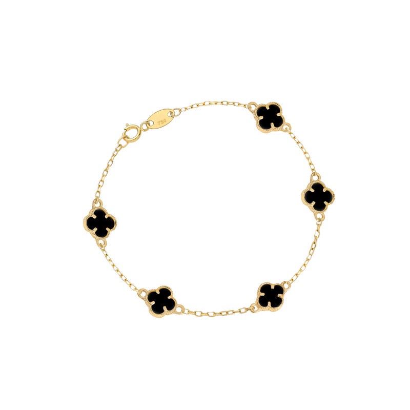 دستبند طلا 18 عیار زنانه مدل مینی ونکلیف 5