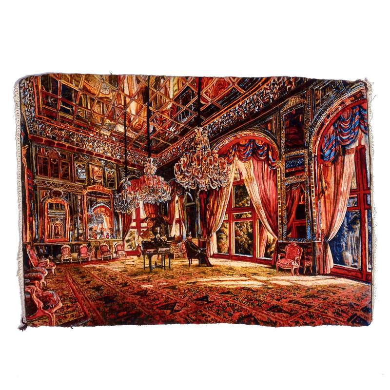 فرش دستباف دیوارکوب مدل تالار آینه