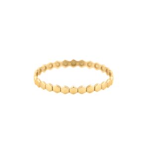 انگشتر طلا 18 عیار زنانه بان گالری مدل کندوی عسل سایز 53