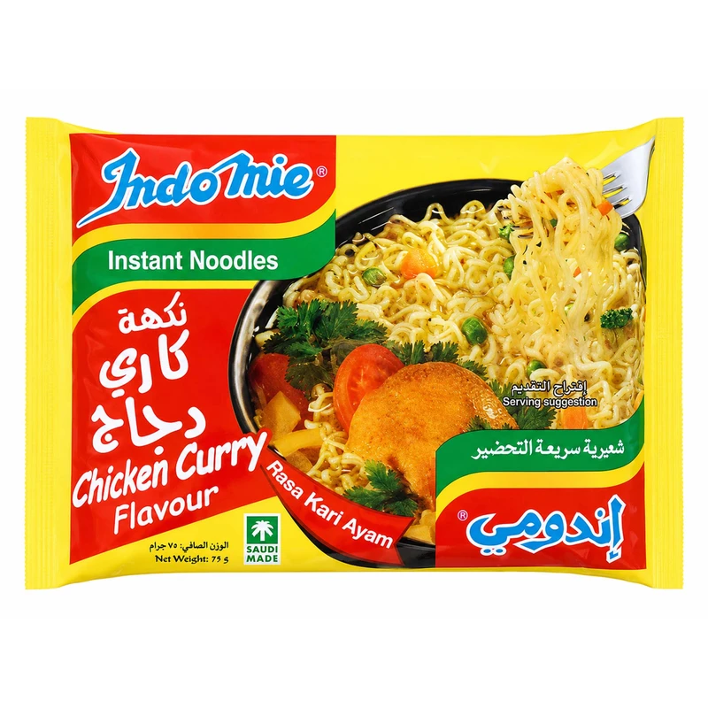 نودل مرغ با طعم ادویه کاری ایندومی - 75 گرم
