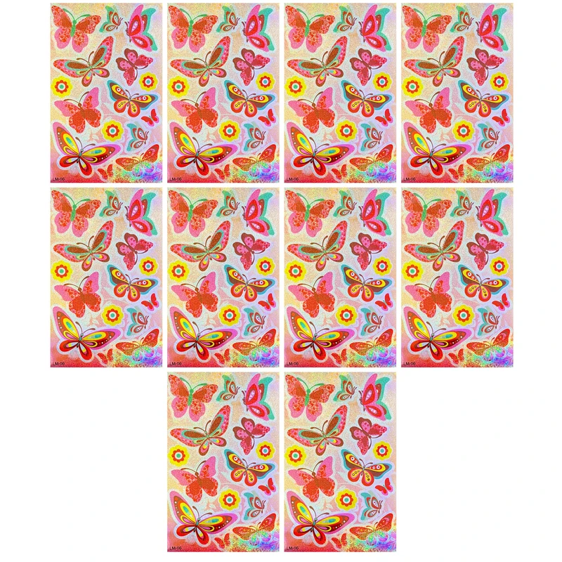 برچسب مدل پروانه شاینی بسته 10 عددی