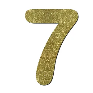 استیکر چوبی کودک مدل اعداد لاتین  کد MDF-T-7