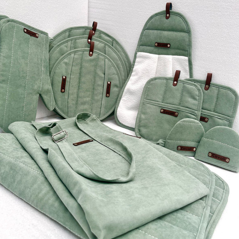 ست لوازم پارچه ای آشپزخانه 12 تکه طرح مدرن