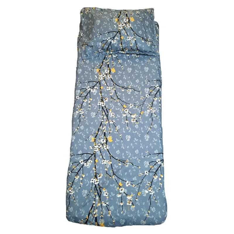 سرویس ملحفه مدل شکوفه کلاسیک یک نفره دو تکه