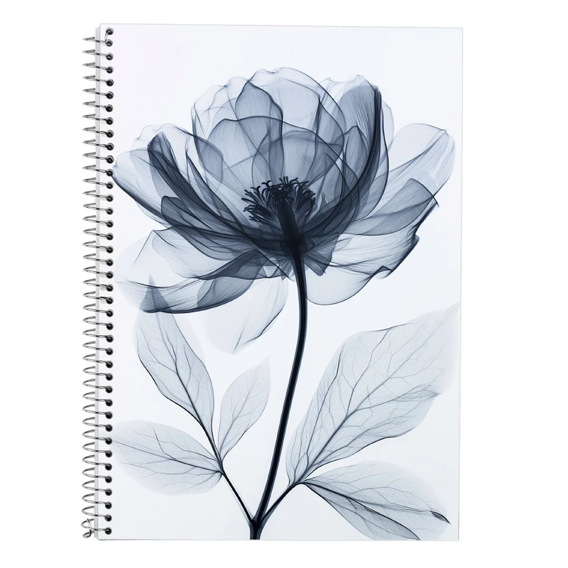 دفتر زبان 50 برگ مدوپد مدل دو خط طرح گل کد DF13941