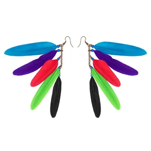 گوشواره آویز زنانه مدل پر عروسکی