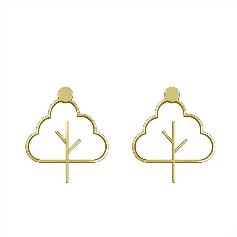 گوشواره طلا 18 عیار زنانه مدوپد مدل درخت کد GA1-15836