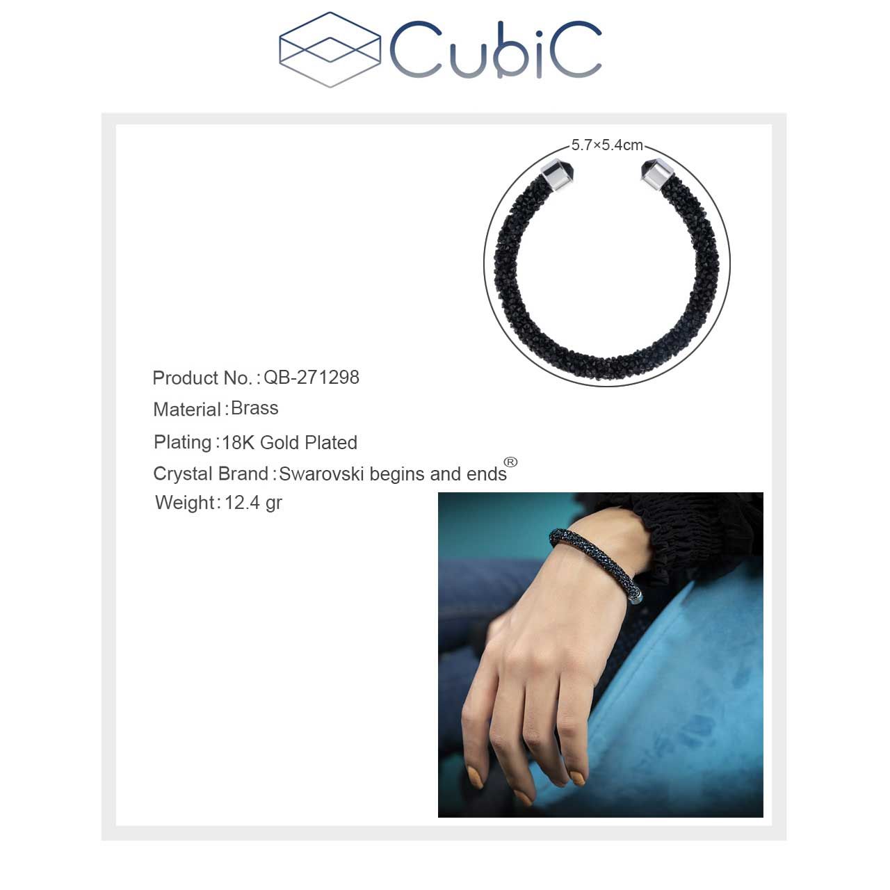 دستبند زنانه کوبیک مدل QN-271298 -  - 4