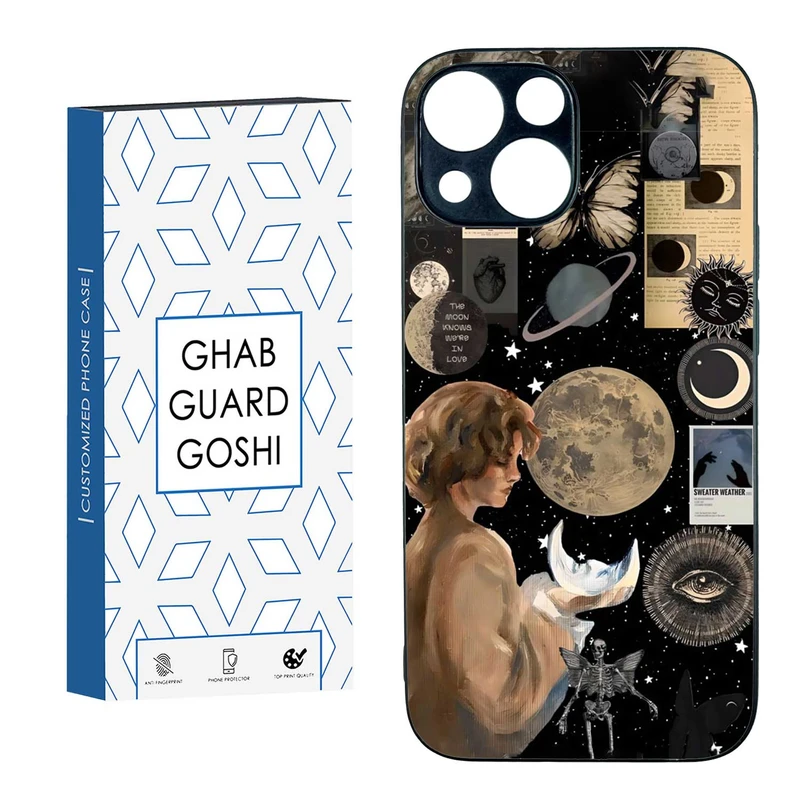 کاور قاب گارد گوشی طرح ماه کد TPU-059 مناسب برای گوشی موبایل اپل IPHONE 13 MINI