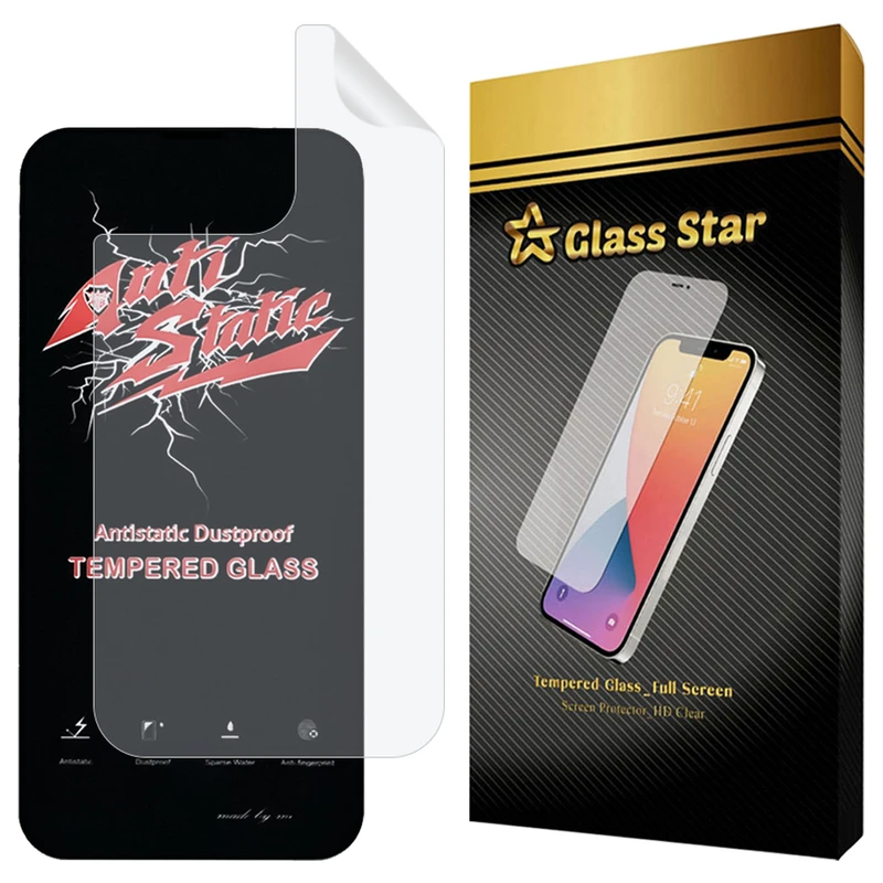 محافظ صفحه نمایش گلس استار مدل ANNG مناسب برای گوشی موبایل اپل iPhone 13 Pro Max به همراه محافظ پشت گوشی