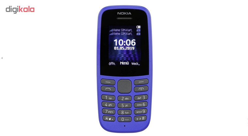 گوشی موبایل نوکیا مدل 105 - 2019 TA-1174 DS AR دو سیم کارت ظرفیت 4 مگابایت و رم 4 مگابایت