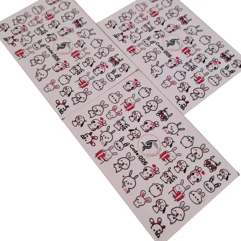 برچسب لنز ناخن مدل E6 مجموعه 3 عددی