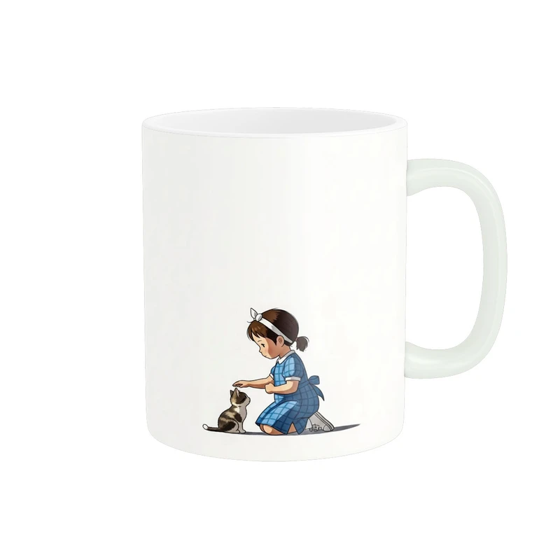 ماگ پاد آفرین مدل دخترک و گربه کوچولوی ناز کد 1961